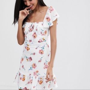 Fashion Union ASOS Floral Dress Size 4 Tall
